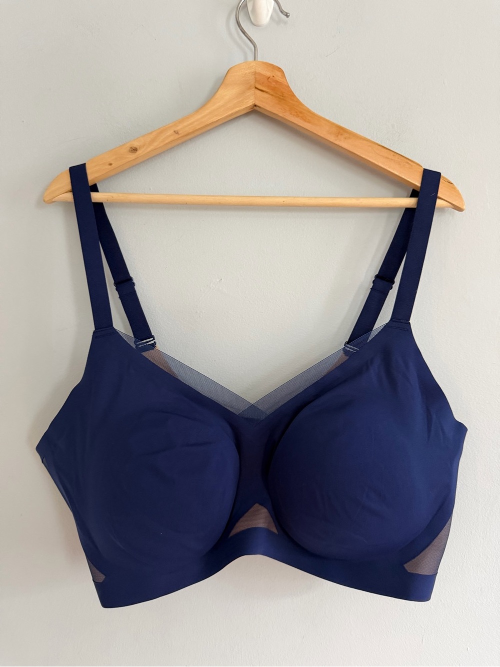 Honeylove Crossover Bra Wire free Support Navy Blue Size 3x NWT